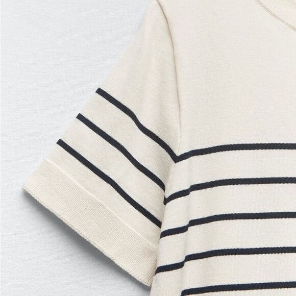 ZARA STRIPED KNIT MINI DRESS - Picture 4 of 9